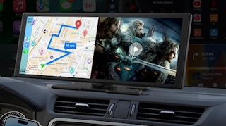 a carplay screen on the dashboard of a car 