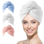 Microfiber Hair Towel Wrap 3-Pack