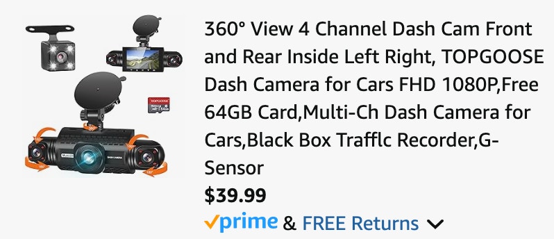 dash cam deal