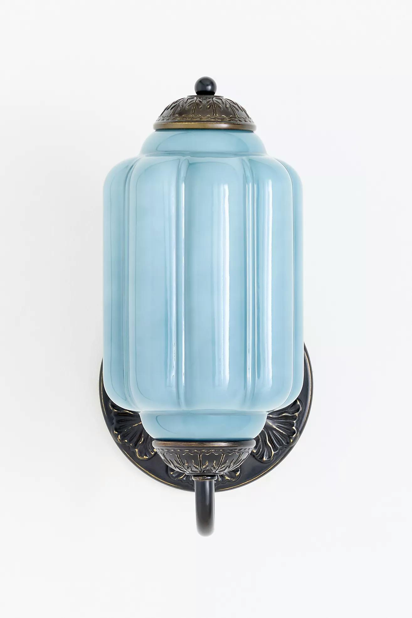 Milk Glass Sconce Light