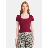 No Boundaries Women's Square Neck Tee