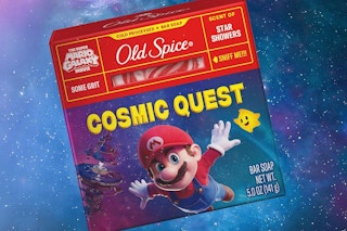 an old spice super mario soap