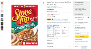 Stove Top Savory Herbs Stuffing Mix