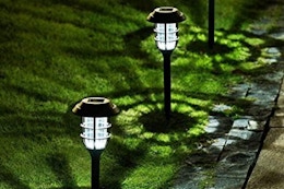 Outdoor Solar Pathway Light 8-Pack, Just $18.14 on Amazon card image