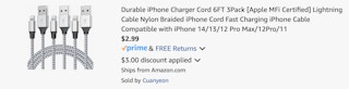 Amazon Nylon iPhone Charger Cord 2025