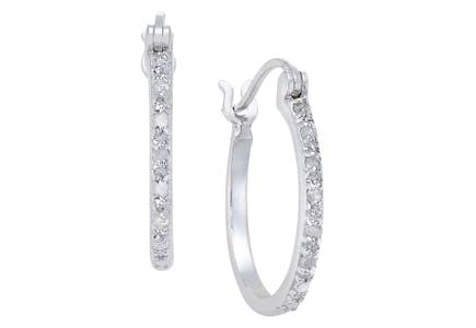 Diamond Hoop Earrings