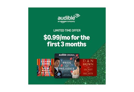 Audible 3-Month Subscription + $20 Credit