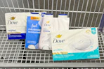 Dove Body Wash & Bars in a shopping cart