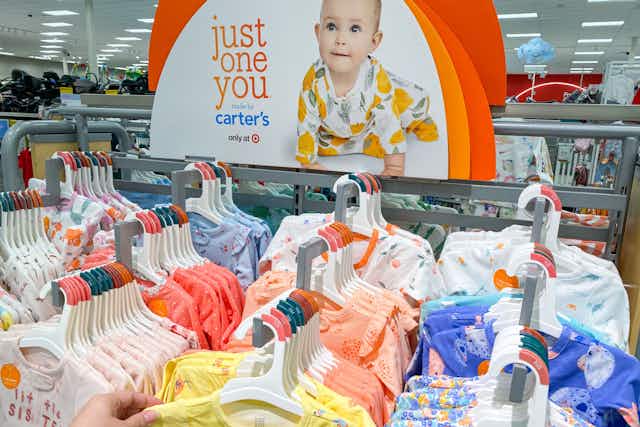 Carter's Baby Deals With Target Circle: $1.89 Bodysuits, $4 Sleep & Plays card image