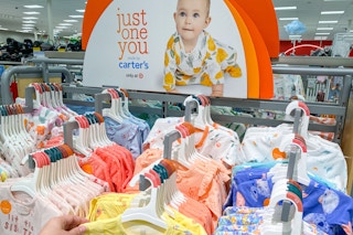 carters baby apparel signage in the baby department at target