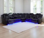 Power Reclining Theater Sectional