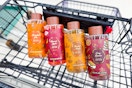 meijer fall scented body washes in a shopping cart