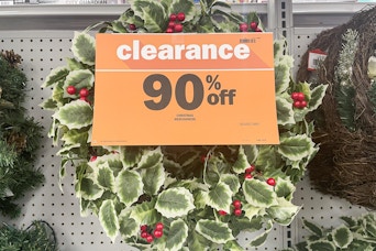 meijer 90 percent christmas clearance wreath in store