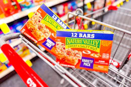 nature valley granola bars in a cvs cart
