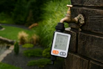 Programmable Sprinkler Timer on outdoor faucet