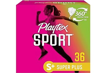 2 Playtex Sport Tampon Packs