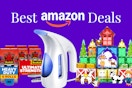 best amazon deals graphic collage on purple background