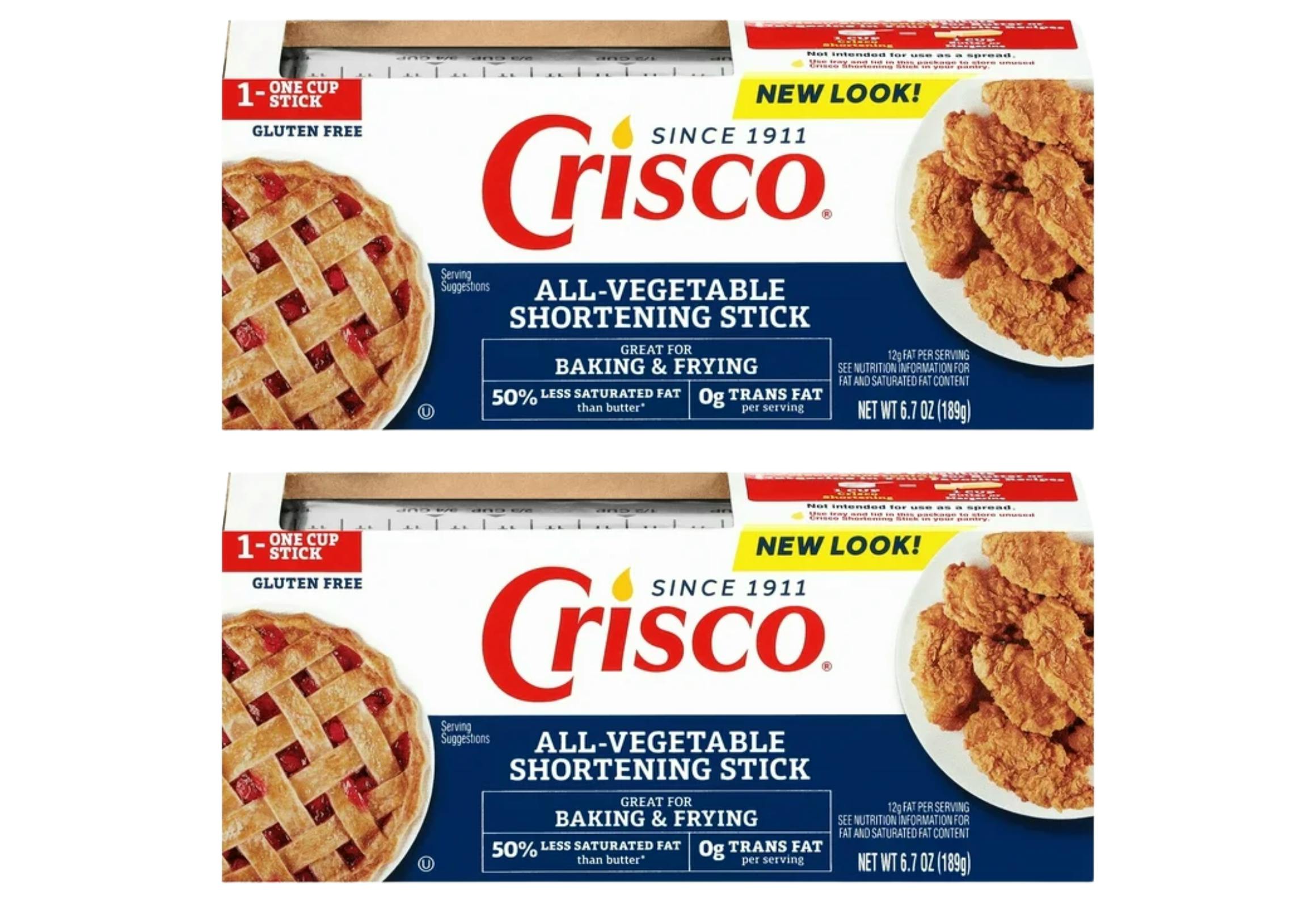 2 Crisco Shortening Sticks