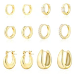 Gold Huggie Hoop Earrings