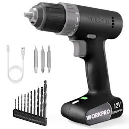 WORKPRO 12V Cordless Drill Kit