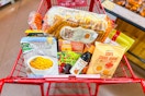 trader joes october finds in shopping cart