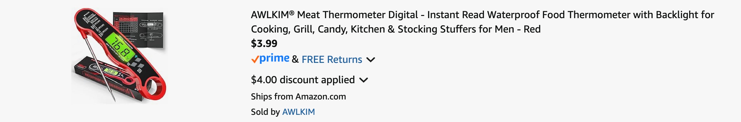 Amazon Digital Meat Thermometer 2025 2