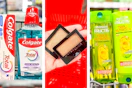 collage image of colgate oral care, maybelline eyeshadow, and garnier shampoo