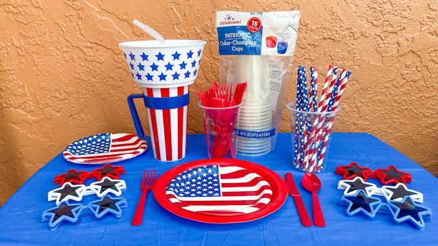 Walmart Fourth of July Essentials, Including $5.98 Stadium Tumbler With Bowl card image