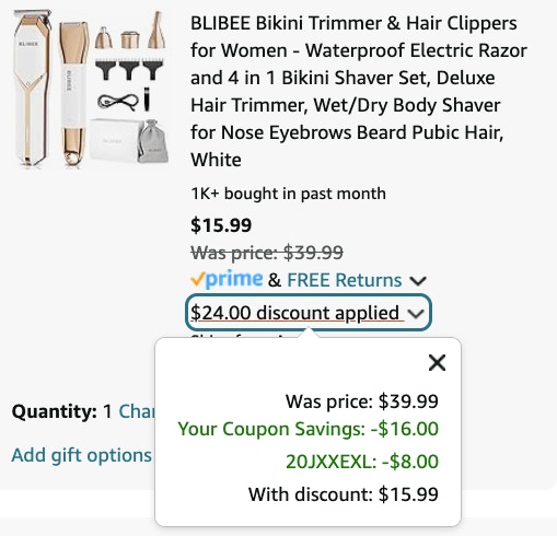 Bikini Trimmer and Clipper Set