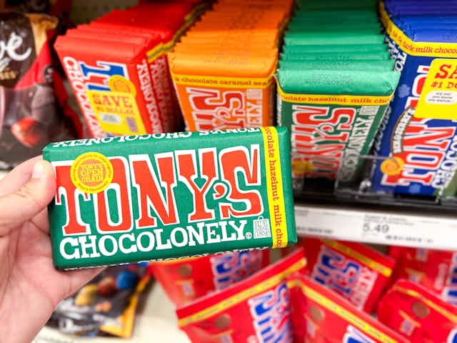 Tony's Chocoloney Hazelnut Chocolate Bar, Only $2 at Target card image