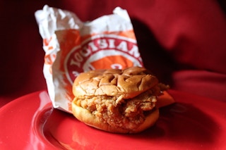 A chicken sandwich from Popeyes
