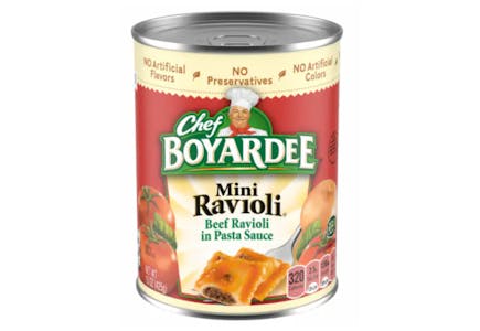 5 Chef Boyardee Pasta Cans