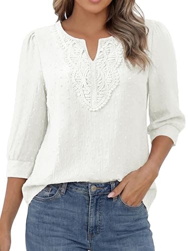 Women's 3/4 Sleeve Lace Top
