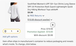 uv protection shirt Amazon receipt
