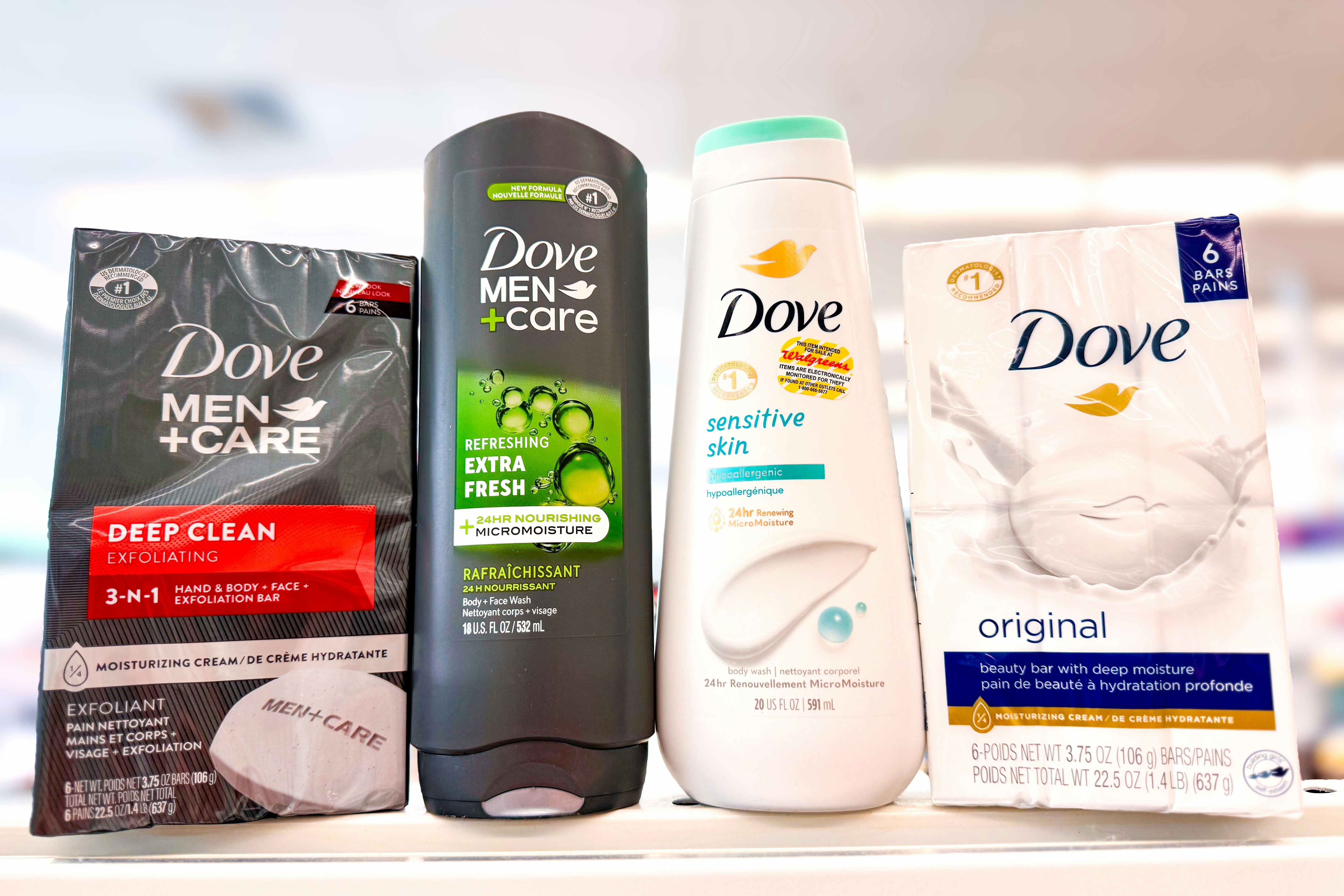 Easy Deal on Dove Bath Care at Walgreens: $3 Body Wash, $6 Bar Packs
