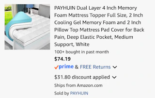 Amazon Memory Foam Mattress Topper 2026 2