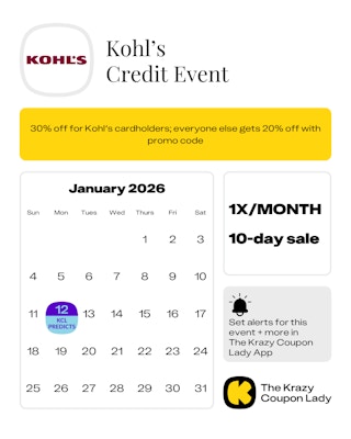 Kohl's credit event predicted for jan 2026