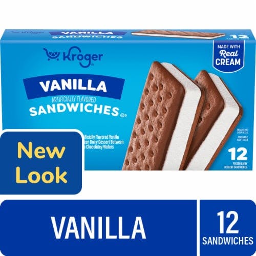 Kroger Ice Cream Sandwiches Box