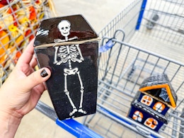 2 Way to Celebrate Treat Jars at Walmart (one held over cart/one in cart)