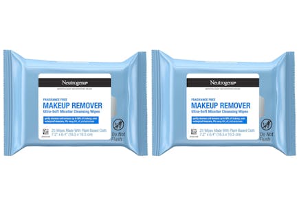 2 Neutrogena Makeup Wipe Packs