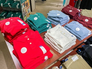 men's polo shirts display