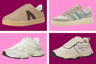 4 stock images of women's sneakers (on Zappos) 