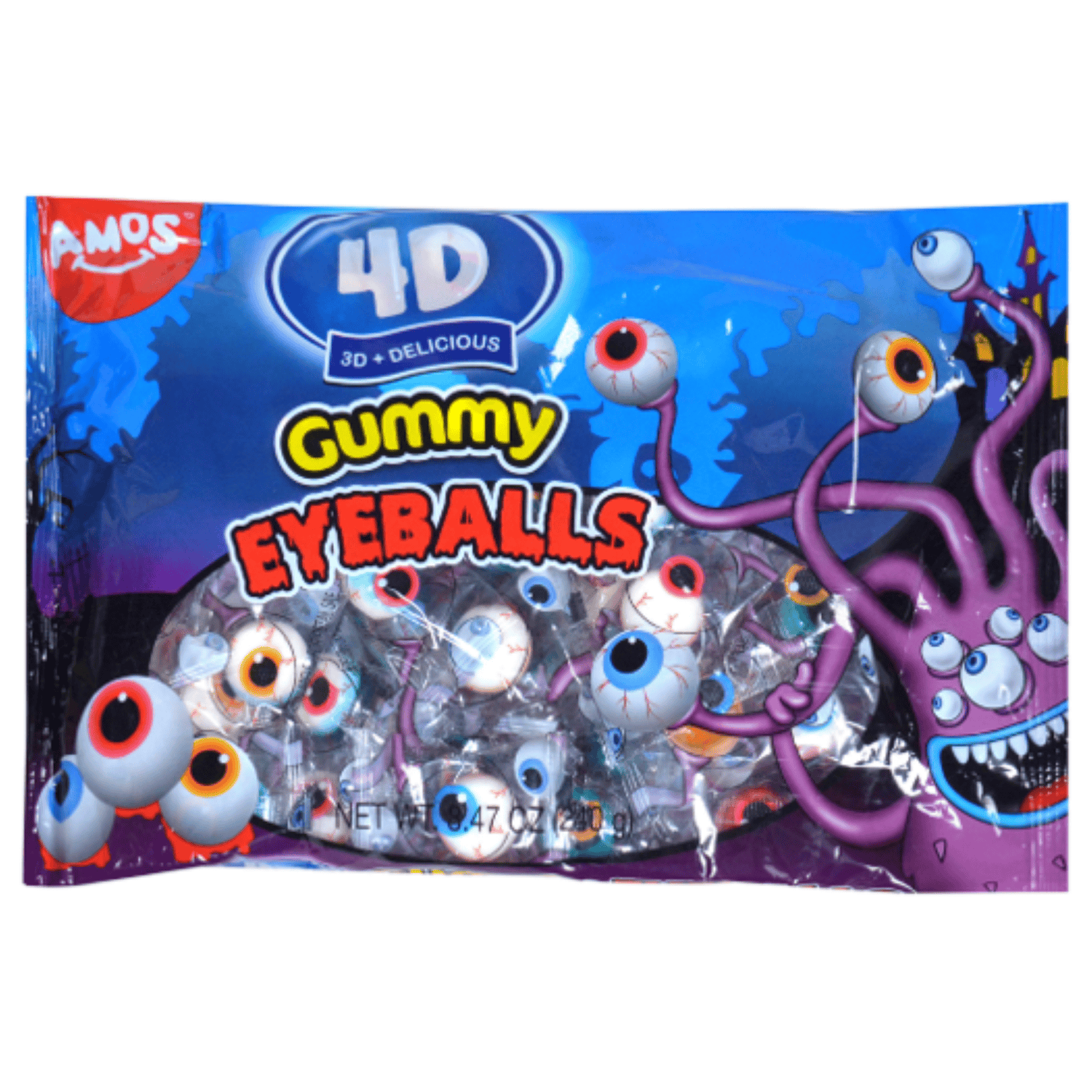 2 Amos 4D Gummy Eyeball Bags