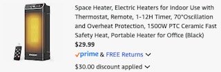heater Amazon receipt
