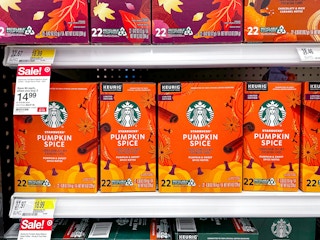 pumpkin spice Starbucks coffee k-cups at Target