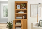 pale oak colored Better Homes & Gardens bookshelf