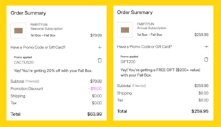 FabFitFun Cart Image