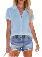 Women's Linen Button Down Shirt
