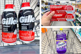 walgreens gillette, colgate, fabuloso 3-photo collage