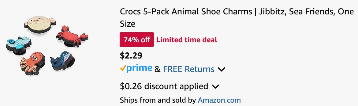a cart ending in $2.29